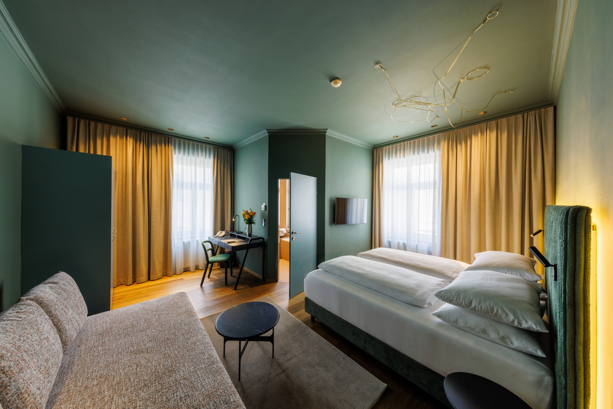 Hotelzimmer im Hotel Der Wilhelmshof im 2. Wiener Bezirk.