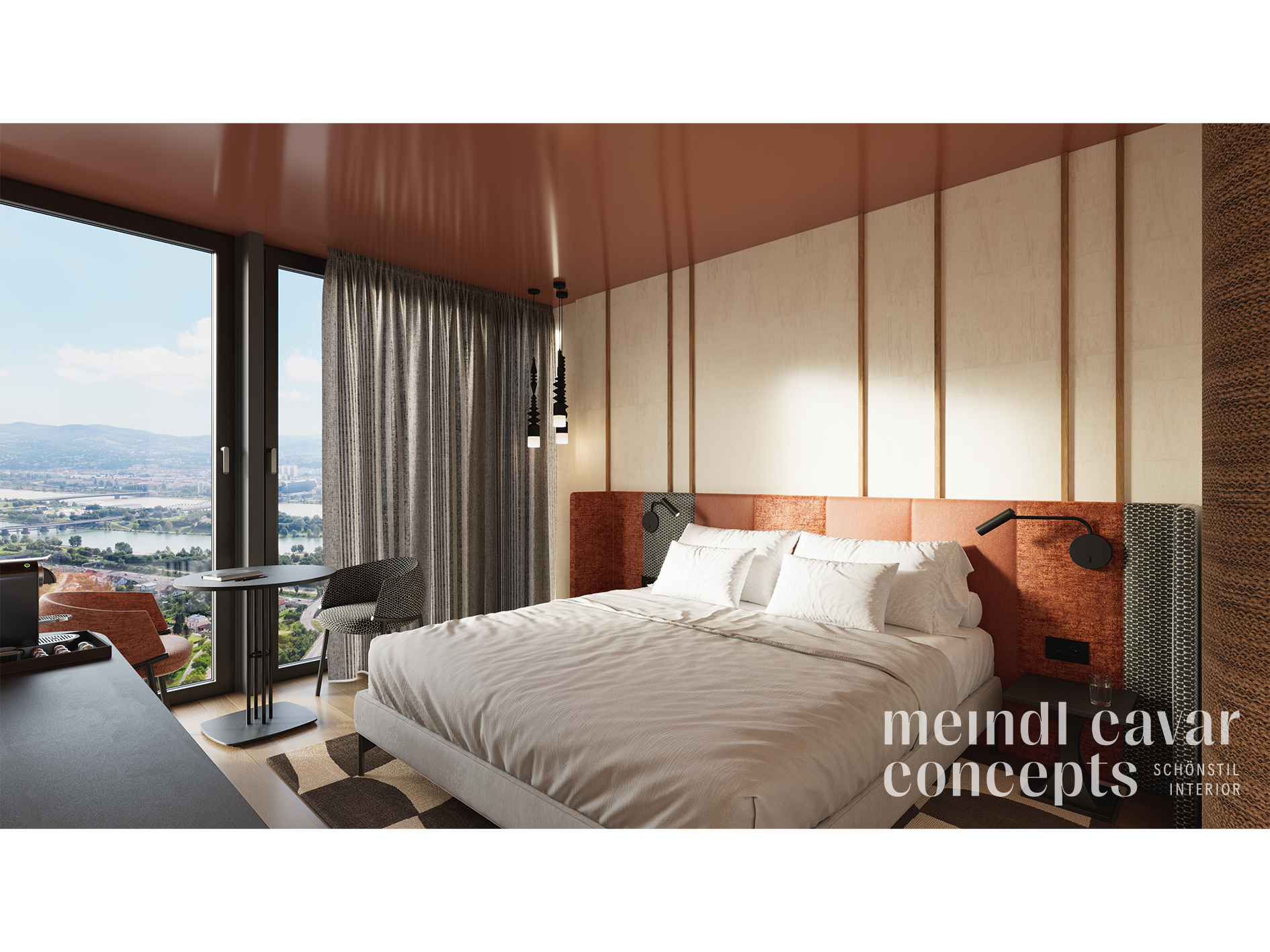 Hotel room interior design Vienna Meindl Cavar